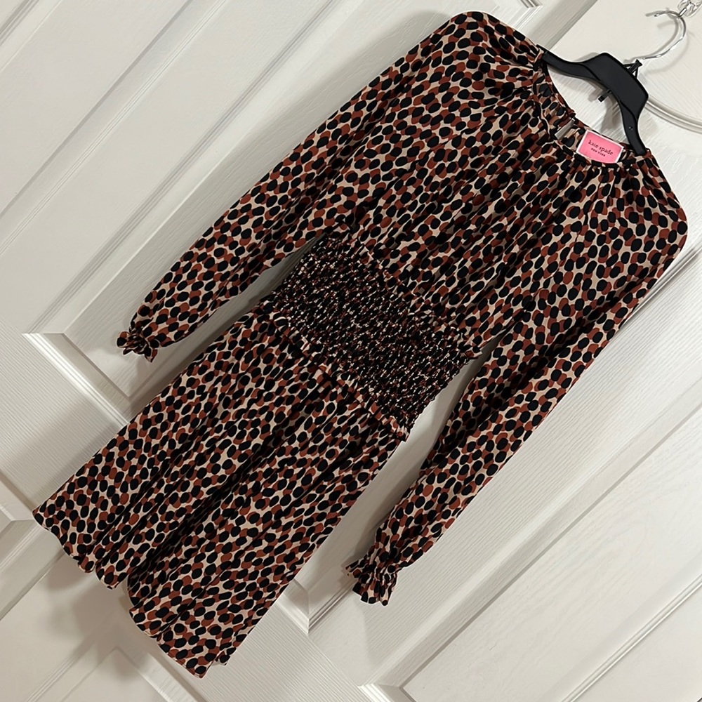 Kate spade Dotty Leopard Spin Dress size S